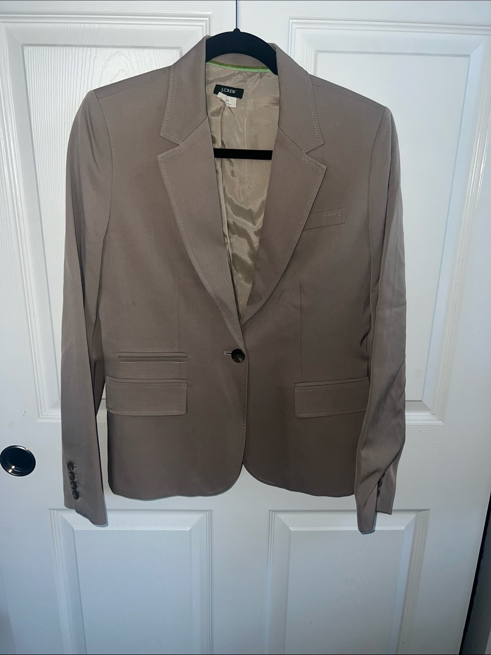 J. Crew Taupe Single-Button Blazer